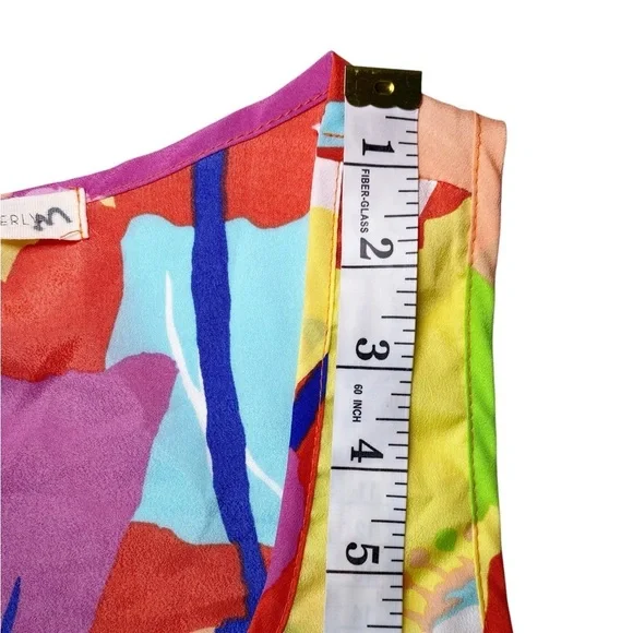 Everly Colorful Abstract Floral Print Sleeveless Top - Picture 10 of 12
